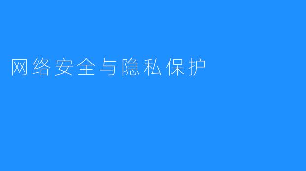 网络安全与隐私保护