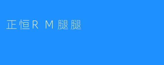 正恒RM腿腿
