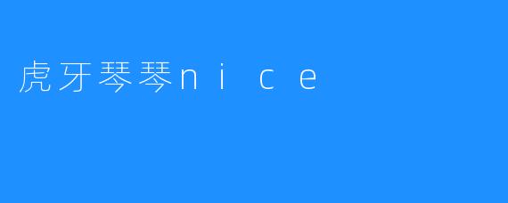 虎牙琴琴nice
